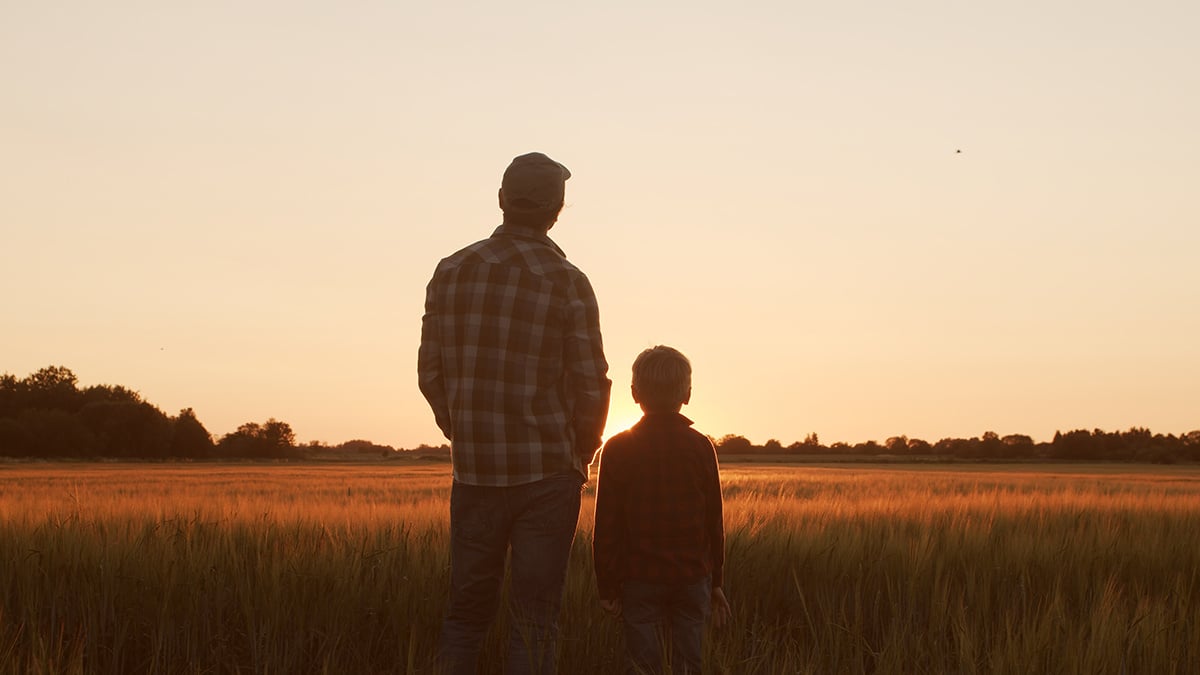 farmer and child